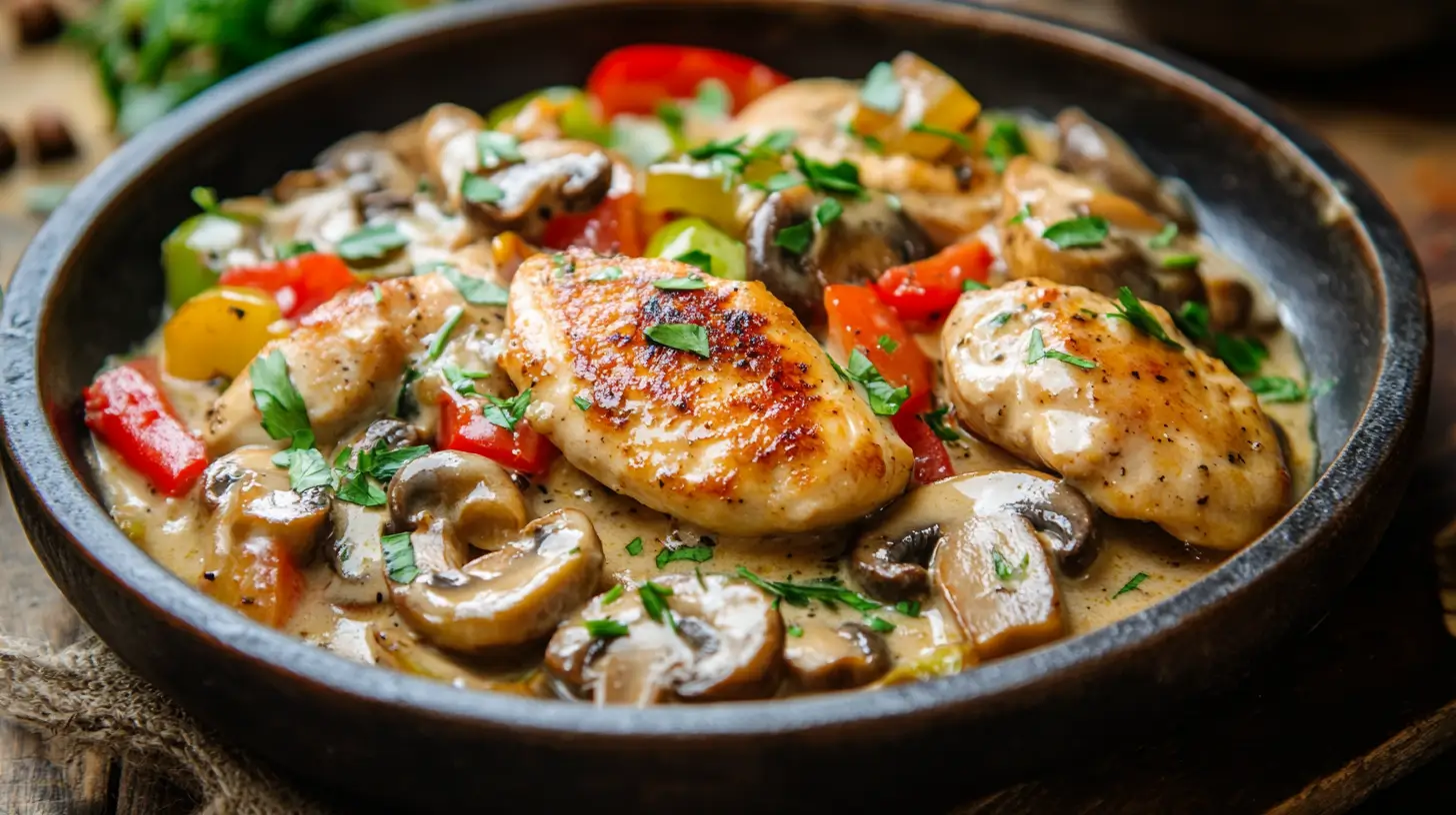 Delicious Easy Chicken Ala King Recipe with creamy sauce and fresh herbs.